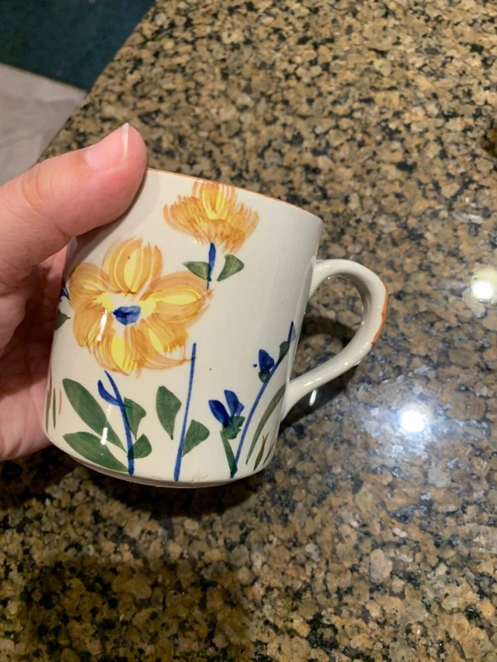 Yellow Flower Watercolor Mug